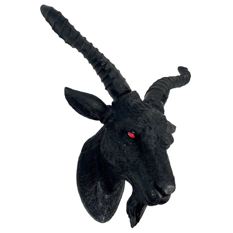 Black Lucifer Baphomet Goat Head Bust Wall Hanging