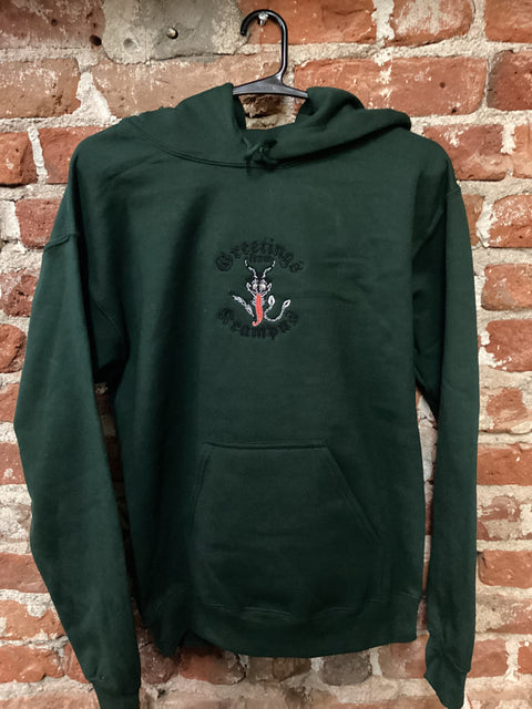 StitchnStabs Embroidered Krampus Hoodie