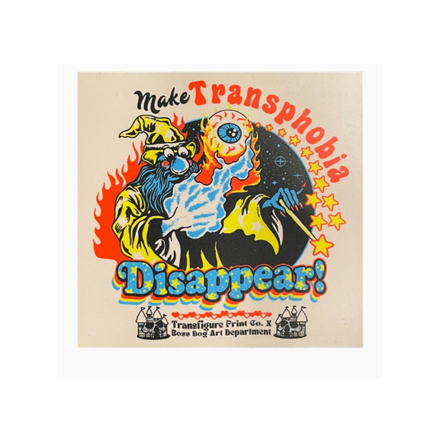 Transfigure Print Co. Make Transphobia Disappear Sticker