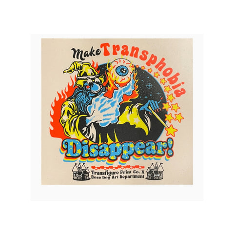 Transfigure Print Co. Make Transphobia Disappear Sticker