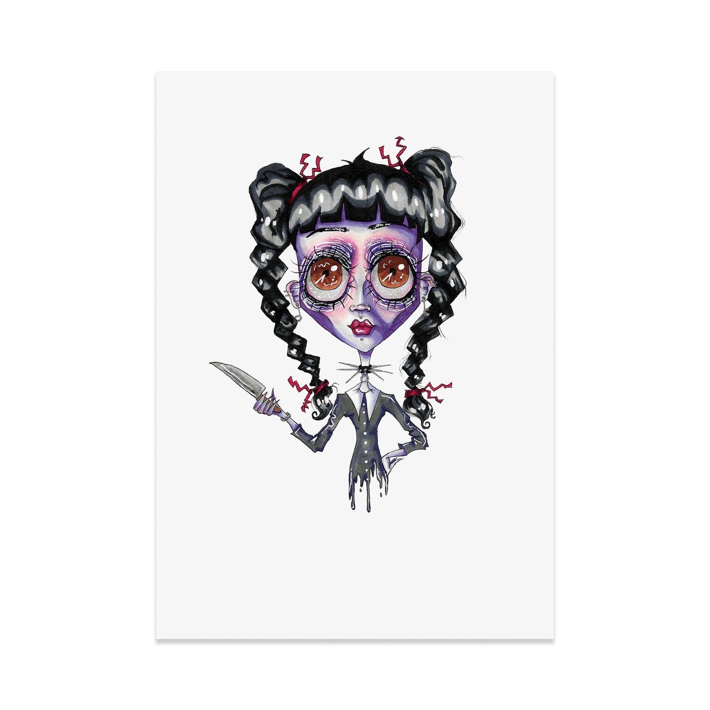 Violet Art Wednesday Addams Print