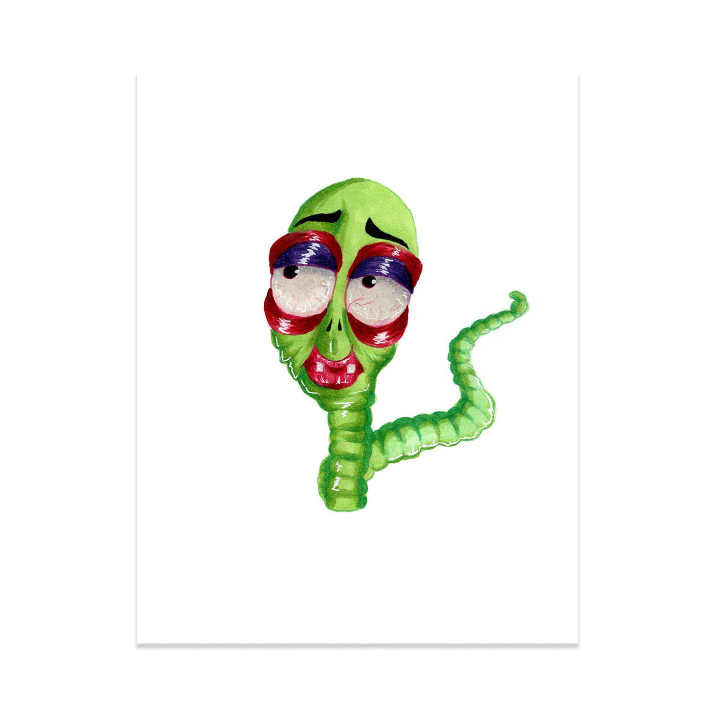 Violet Art Maggot Print