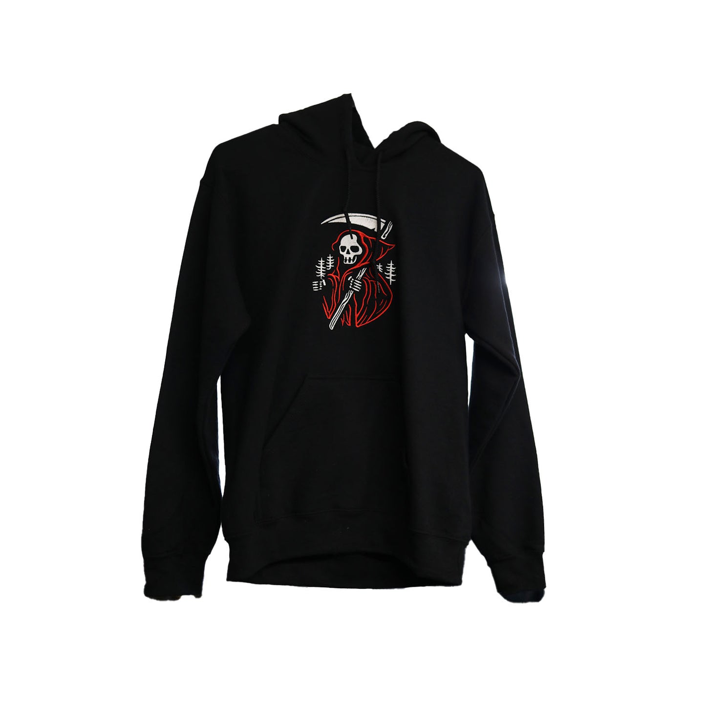 StitchnStabs Embroidered Red Reaper Hoodie
