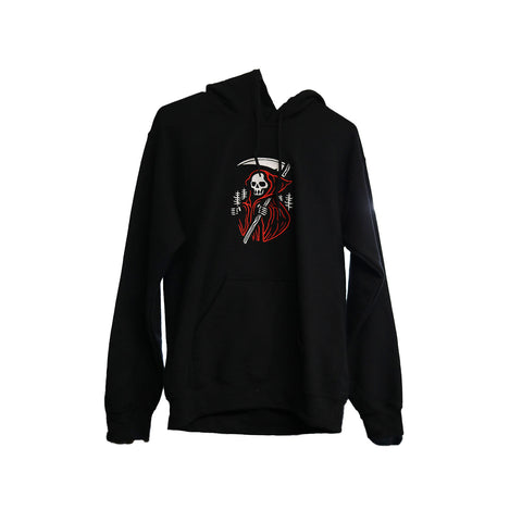 Sudadera con Capucha Roja Bordada "Red Reaper" de StitchnStabs