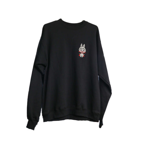 StitchnStabs Embroidered Dracula Labubu Crewneck
