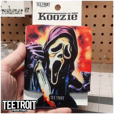 Teetroit Ghostface Horror Koozies