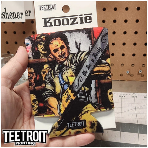 Teetroit Texas Chainsaw Massacre Horror Koozies