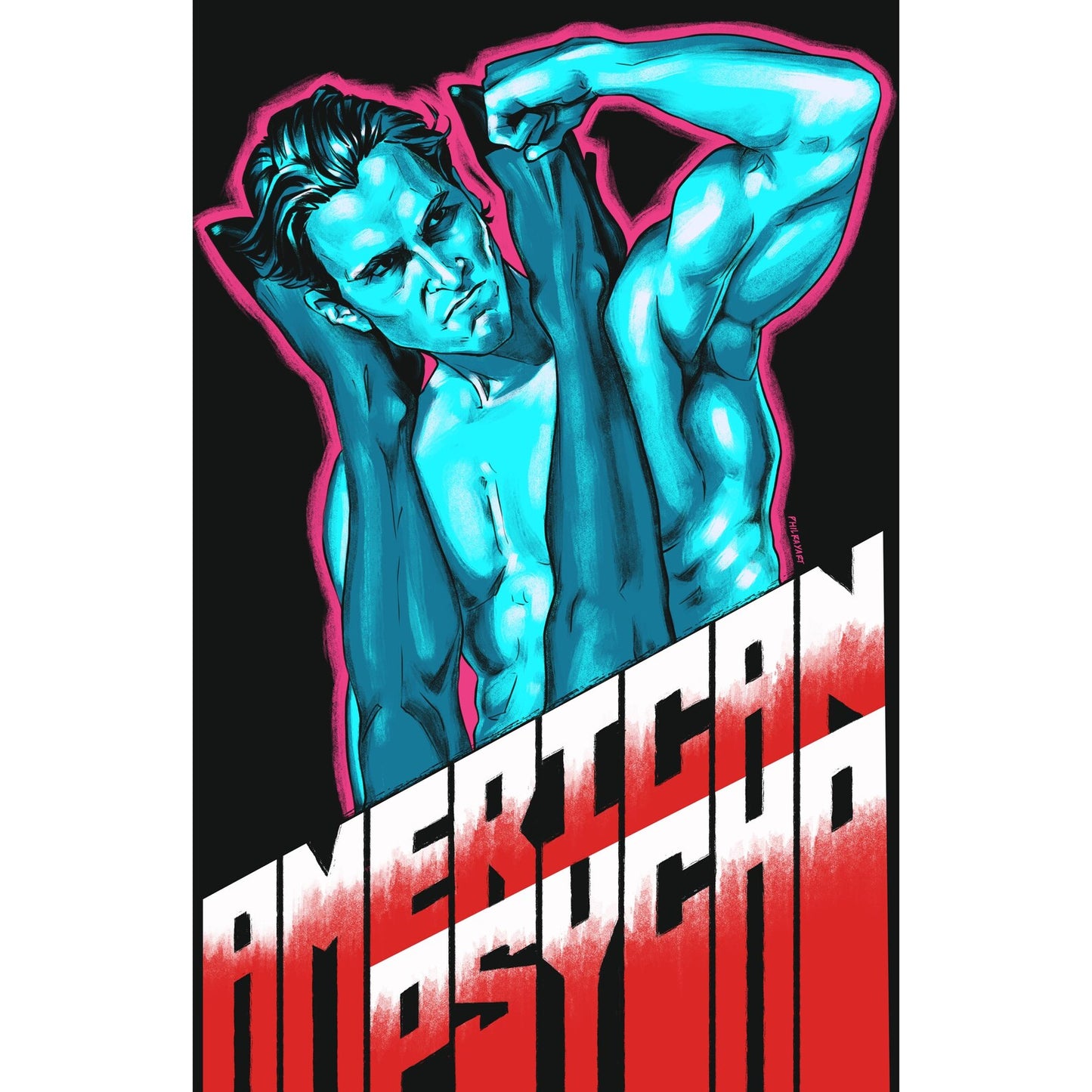 Grabado American Psycho de Phil Ray Art