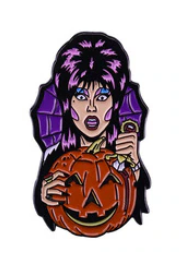 Horror Pin Elvira Pumpkin
