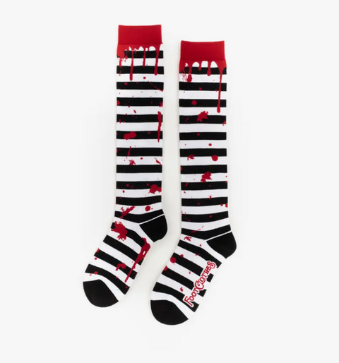 Foot Clothes Blood Splatter Knee-Socks