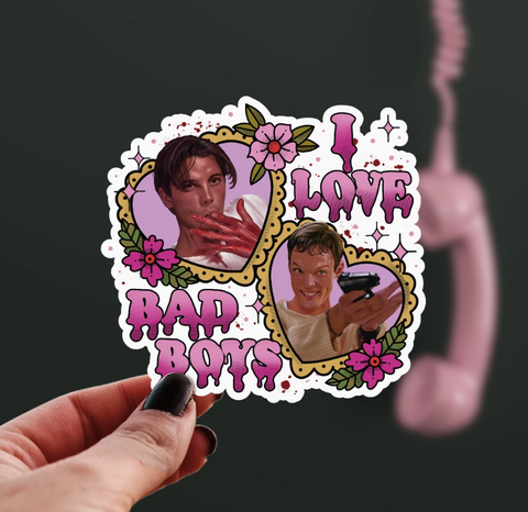 Pretty Toxic I Love Bad Boys Sticker
