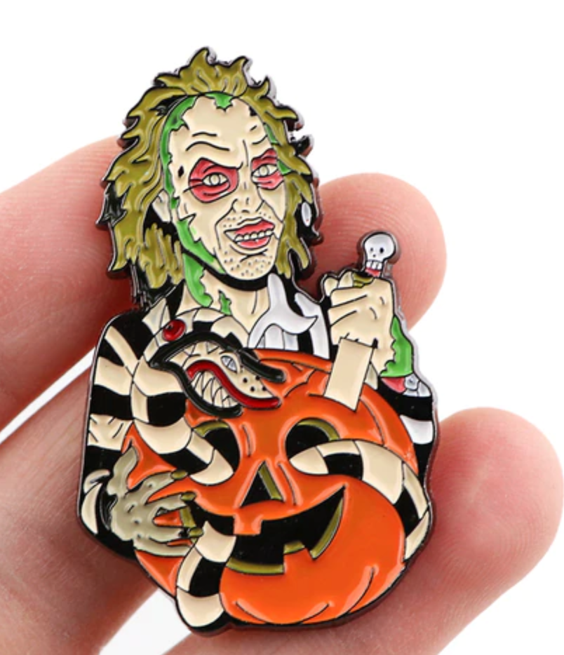 Round Pinback Button Pin Brooch Scary Halloween Dead Emo Vampire Carto –  Shinobi Stickers