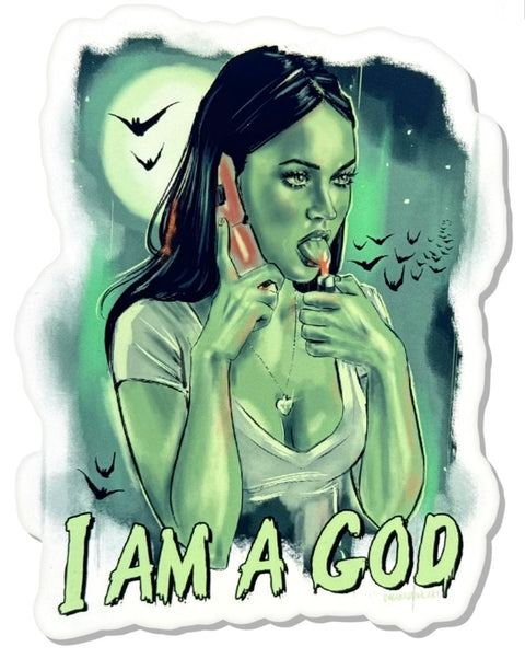 Vera’s Eyecandy Jennifer’s Body I Am A God Sticker