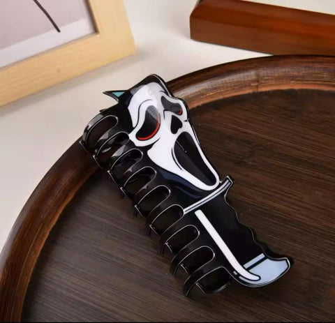 Horror Hair Clip Ghostface Knife