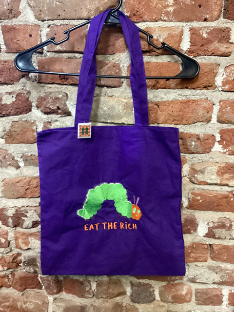 StichnStabs Embroidered Eat the Rich Tote Bag