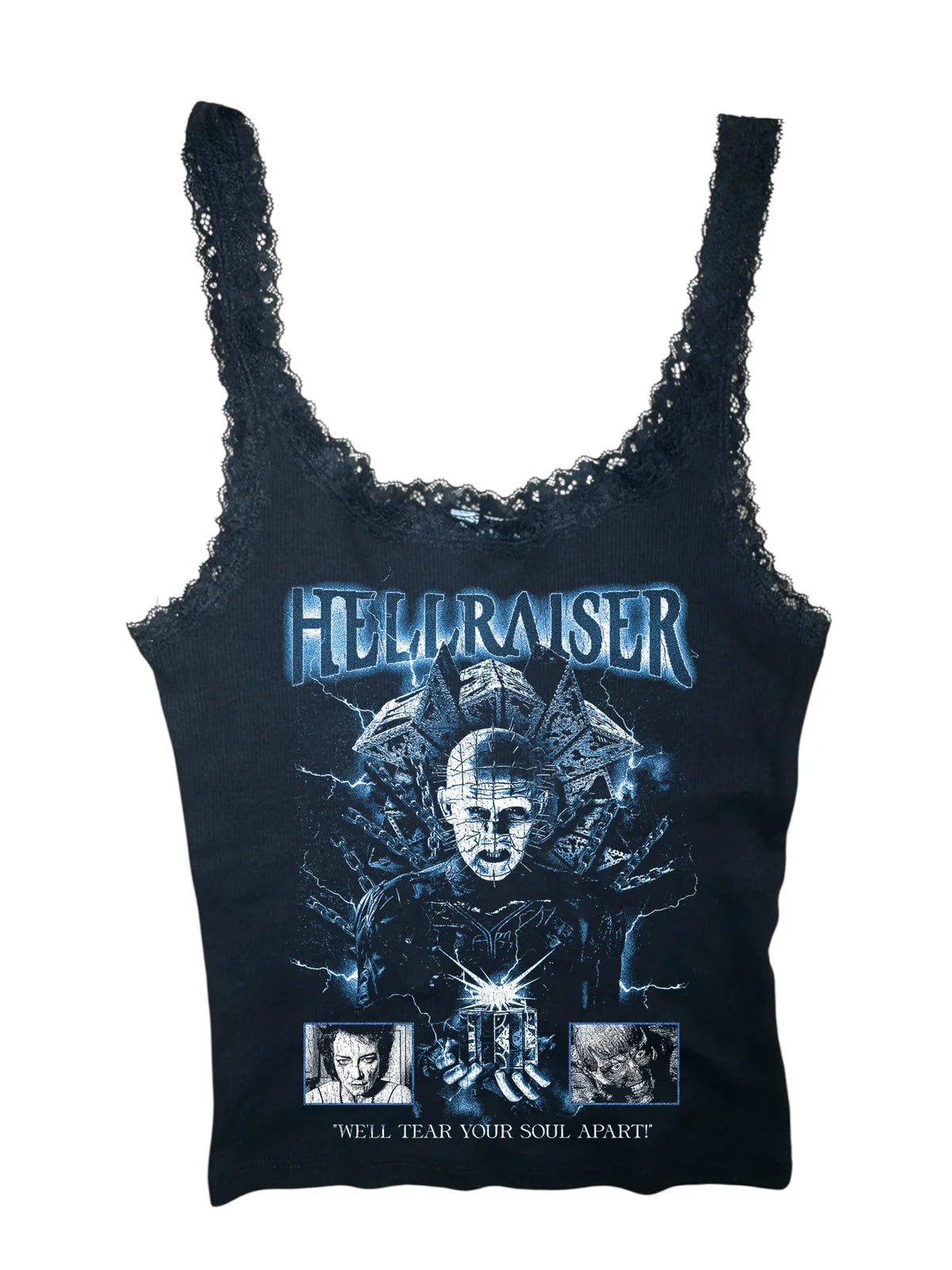 Vera’s Eyecandy Hellraiser Ribbed Lace Tank
