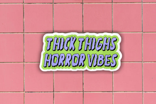 Belladonna Book Coven Thick Thighs Horror Vibes Sticker