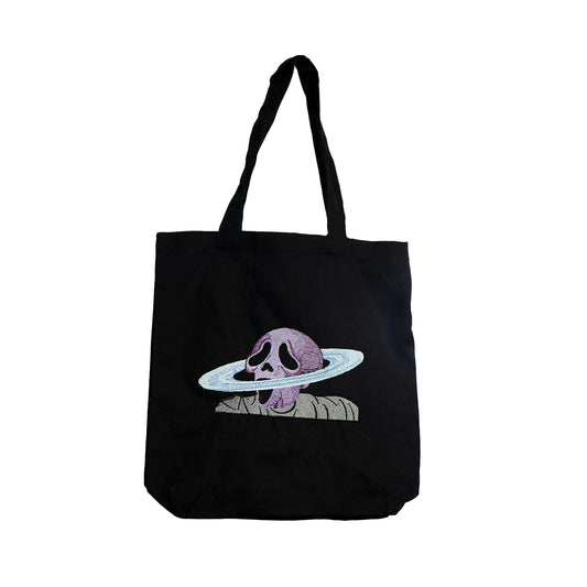 StitchnStabs Embroidered Scream Planet Small Tote
