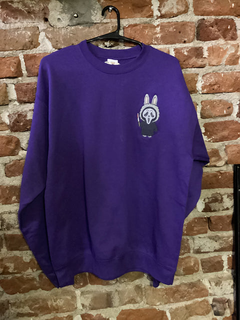 StitchnStabs Embroidered Ghostface Labubu Crewneck
