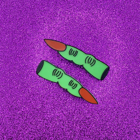 Pinza para el pelo de dedo de bruja retro de Halloween de Printy Vibes