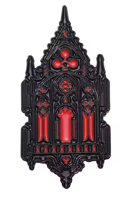 Black Gothic Cathedral Window Pin