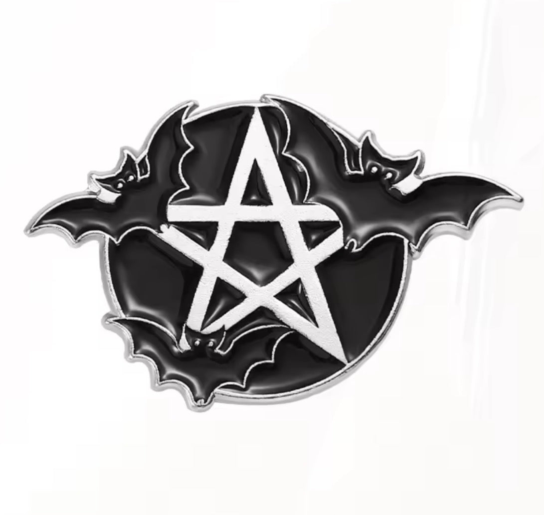 Pentagram Bat Pin
