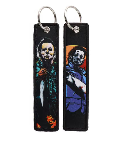Embroidered Horror Keychain Jet Tag Halloween