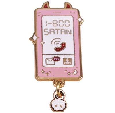 Horror Pin 1-800 Satan Phone