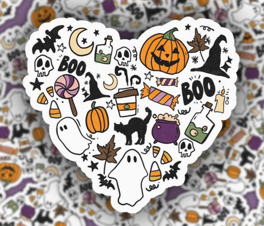 Pretty Toxic Halloween Heart Sticker