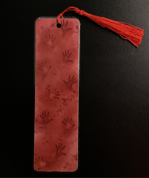 Cozy Coven Bloody Handprints Bookmark