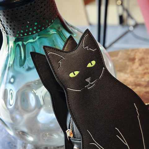 Black Cat Crossbody Purse