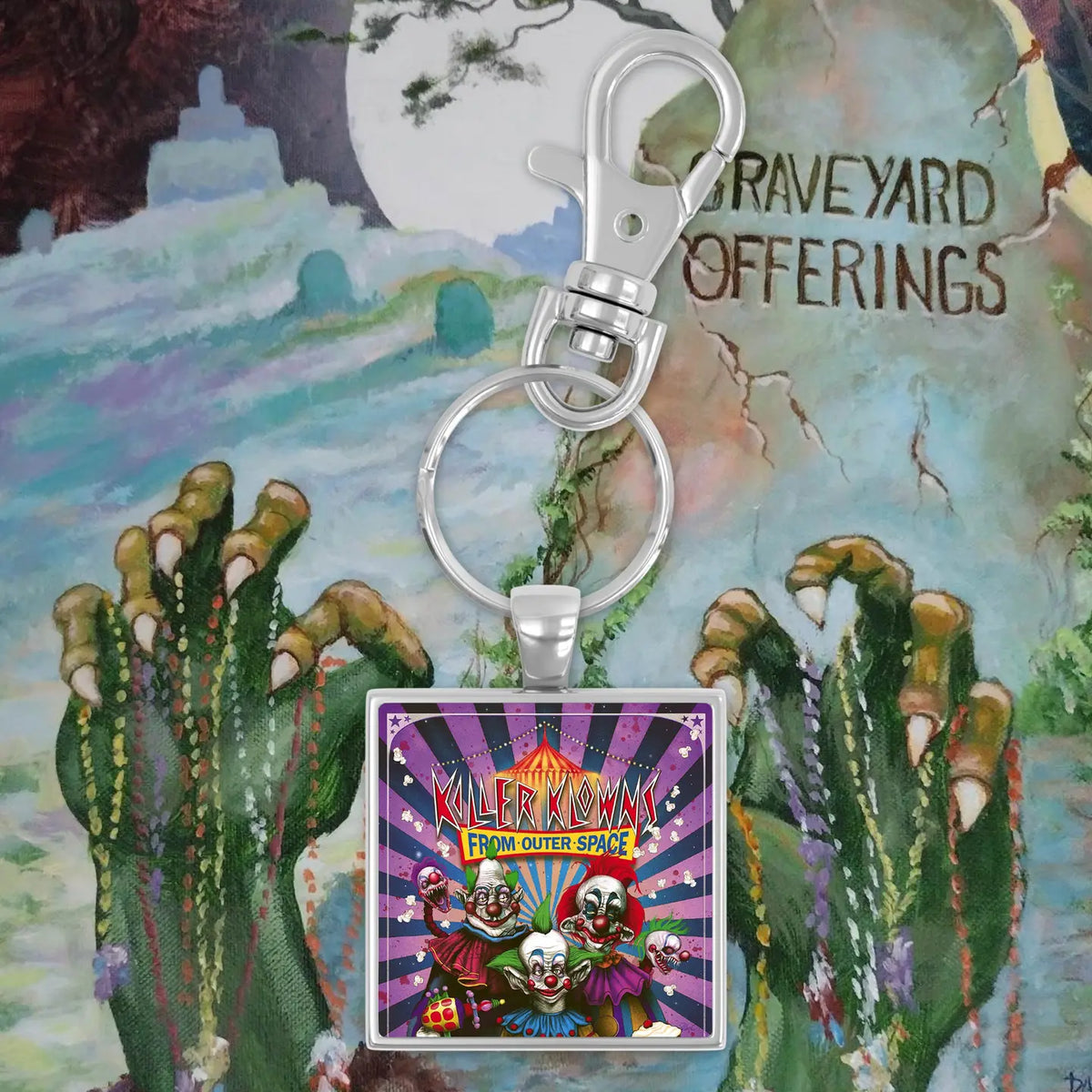Llavero de Killer Klowns From Outer Space Ofrendas del Cementerio