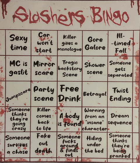 Cozy Coven Slashers Bingo