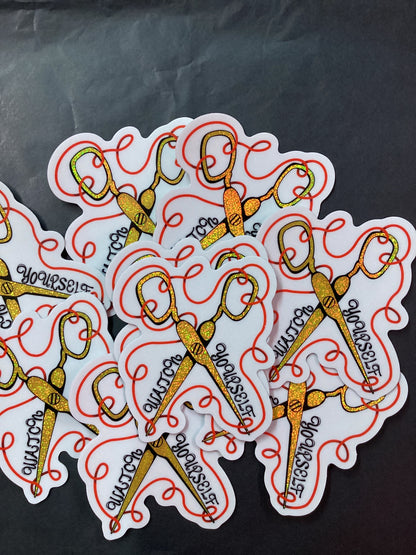 The Life You Draw Scissors Us Sticker
