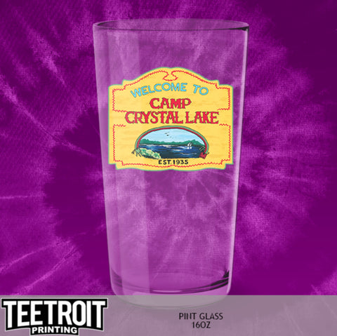 Teetroit Camp Crystal Lake Pint Glass