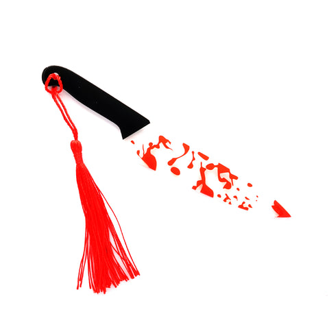 Blood Splatter Weapon Knife Bookmark