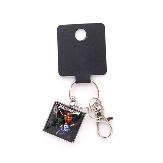 Graveyard Offerings Halloween Collage Square Keychain