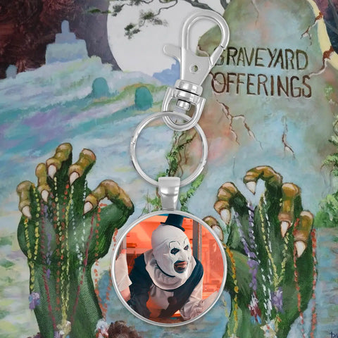 Graveyard Offerings Art the Clown Red Keychain