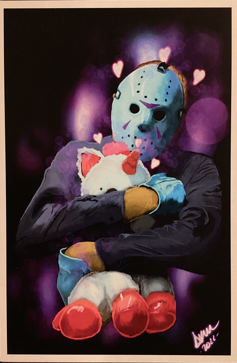 Horrifying Hot Sauce Friday the 13th Plushie Print