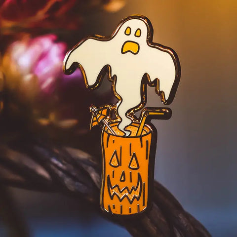The Pickety Witch Ghostly Grog Tiki Drink Pin