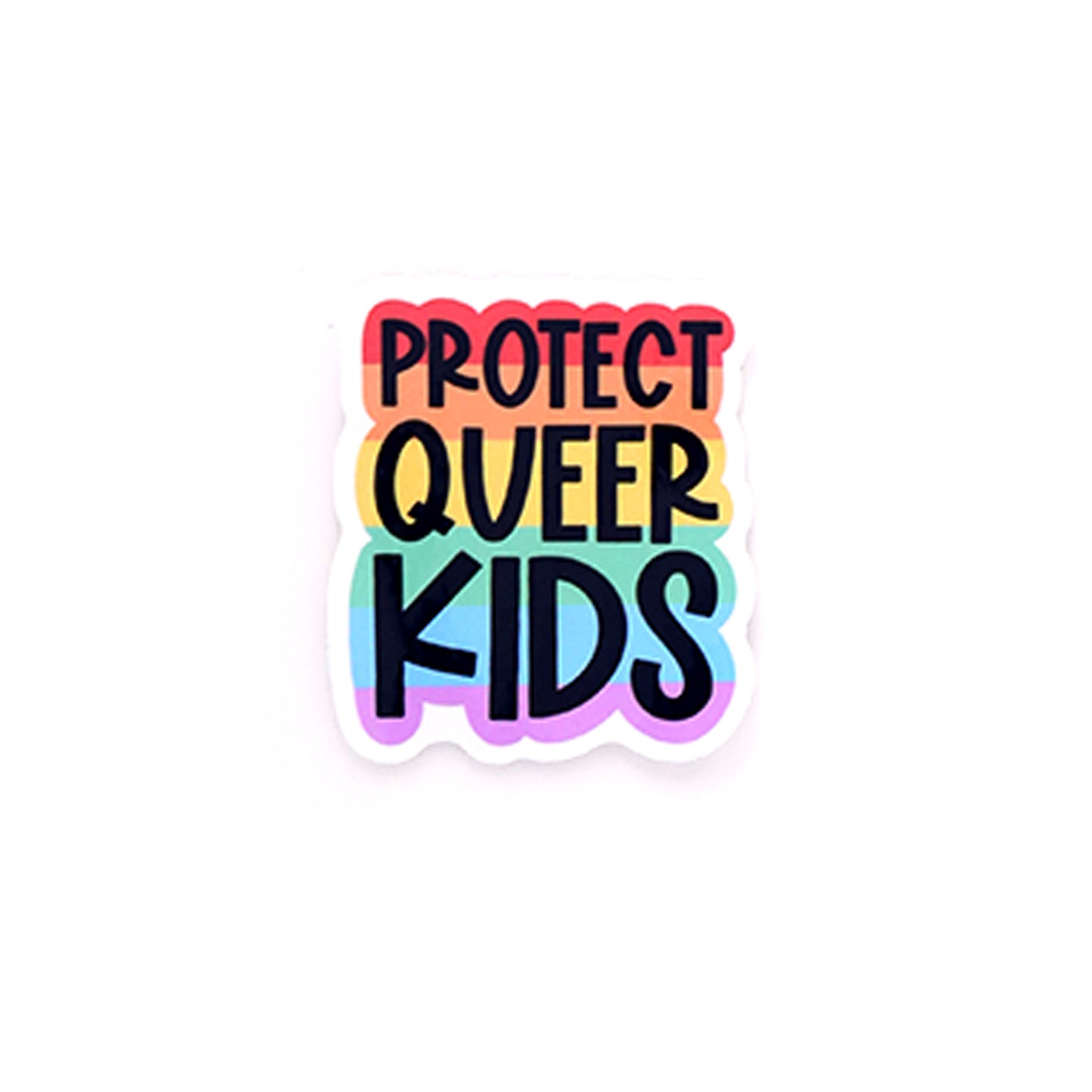 Radical Buttons Protect Queer Kids Sticker