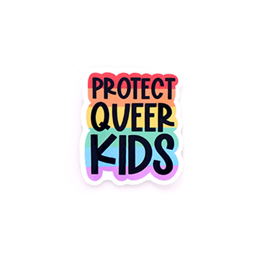 Radical Buttons Protect Queer Kids Sticker