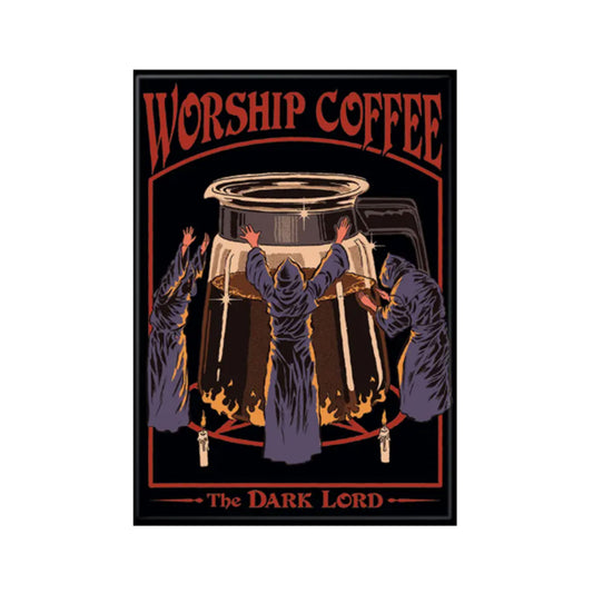 Imán de Steven Rhodes "Adoración al café"