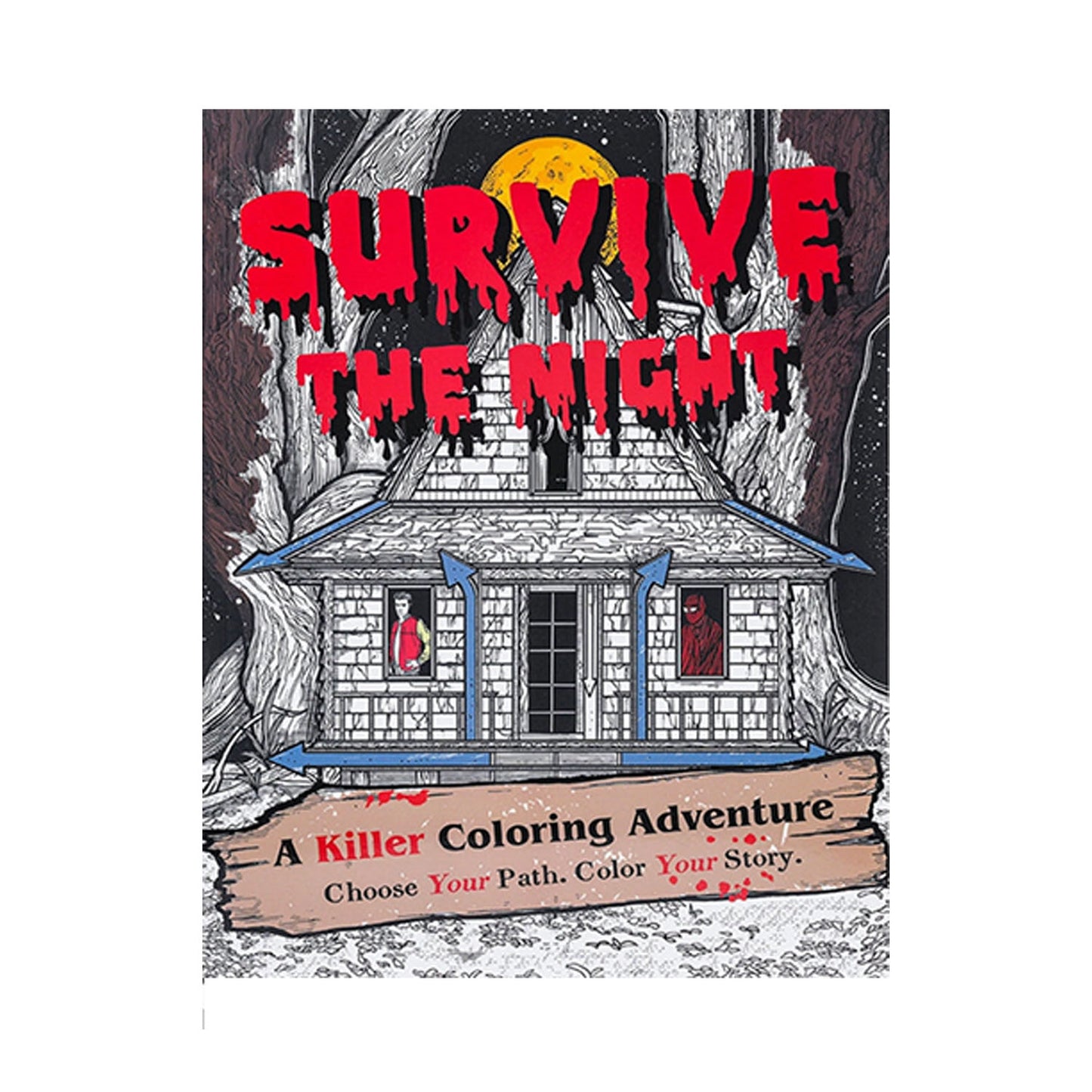 Sobrevive a la noche: una aventura de colorear asesina