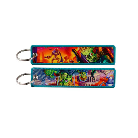 Mars Attacks Embroidered Keychain Jet Tag