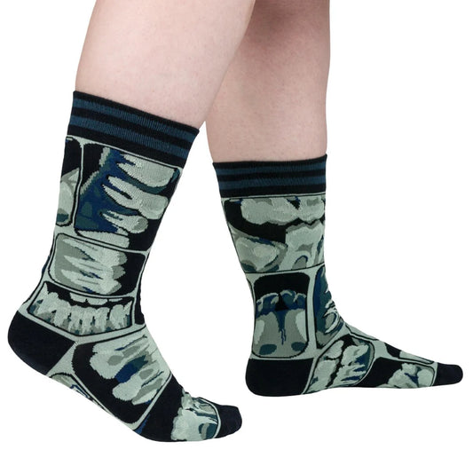 Foot Clothes Tool Cool For Flossing Teeth X-Ray Crew Socks