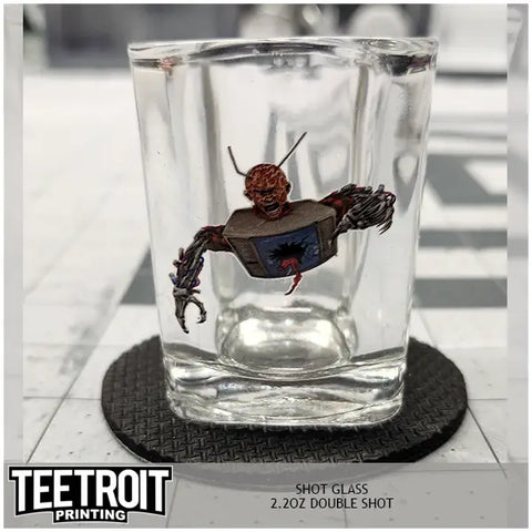 Teetroit Freddy TV Horror Shot Glasses
