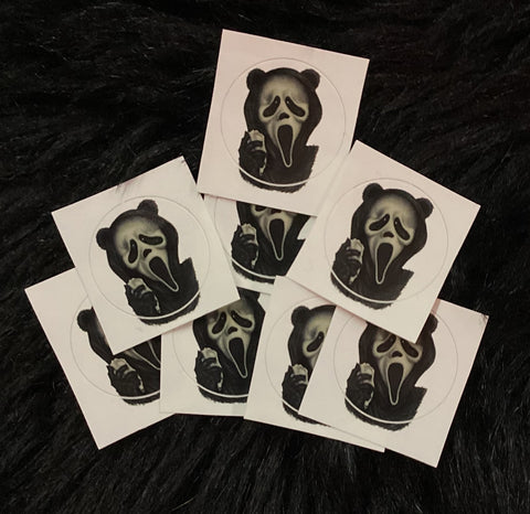 StitchnStabs Scream Ghostface Bear Sticker
