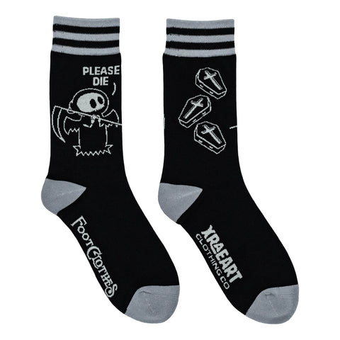 FootClothes Crew Socks Please Die