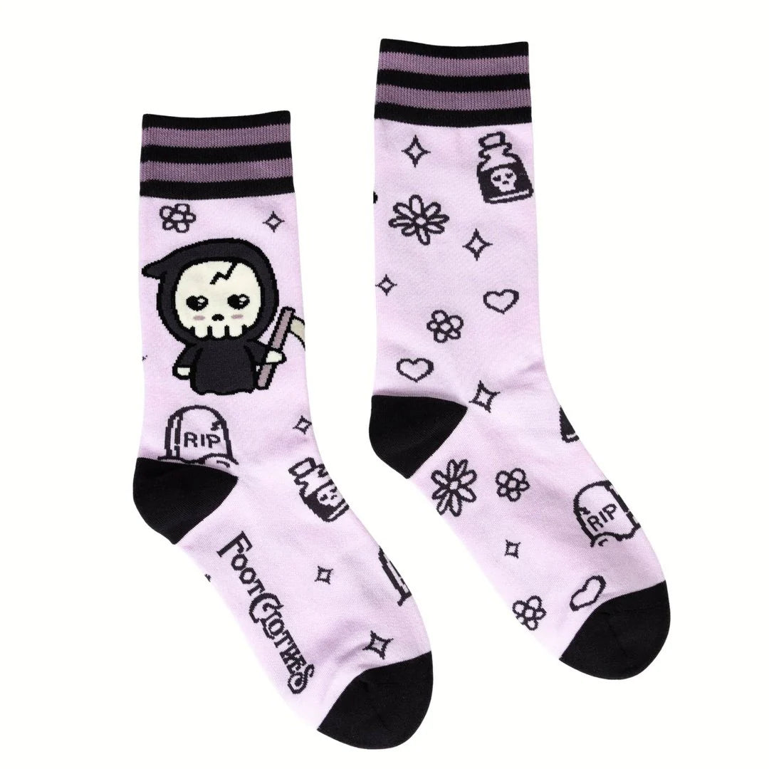 Calcetines de tripulación Pastel Grim Reaper de Foot Clothes
